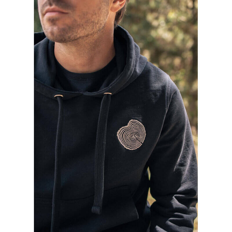 Sweat à capuche homme SEVE recyclé noir - MONTLIMART