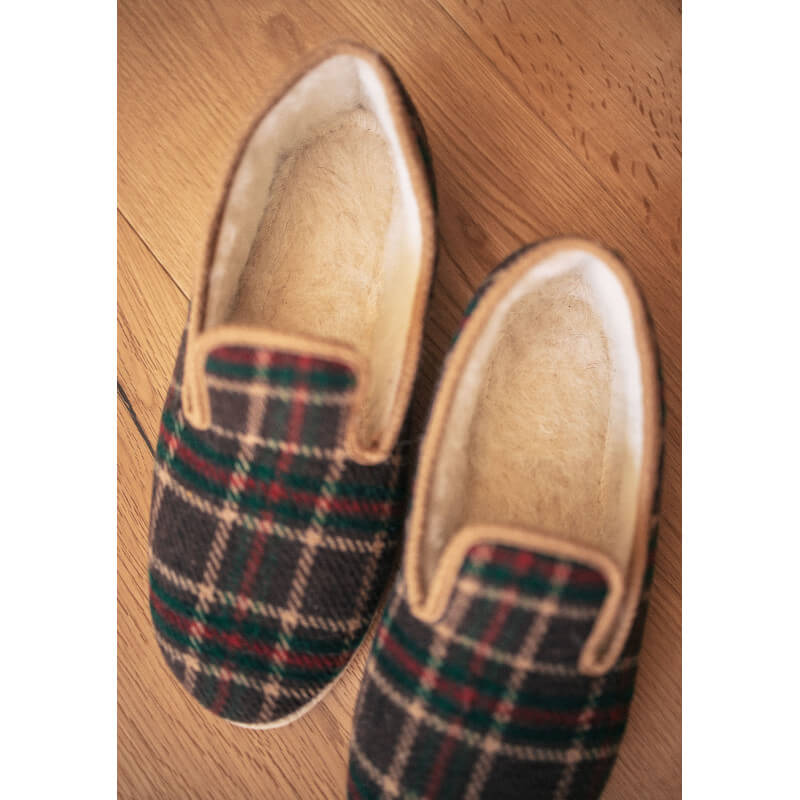 24ah-chausson-homme-martin-tartan-marron-recyclés-made-in-france-1