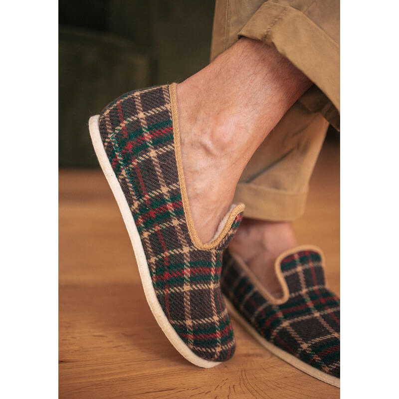 24ah-chausson-homme-martin-tartan-marron-recyclés-made-in-france-2