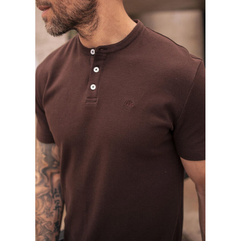 23pe-polo-homme-embleme-marron-coton-bio-recyclé-2