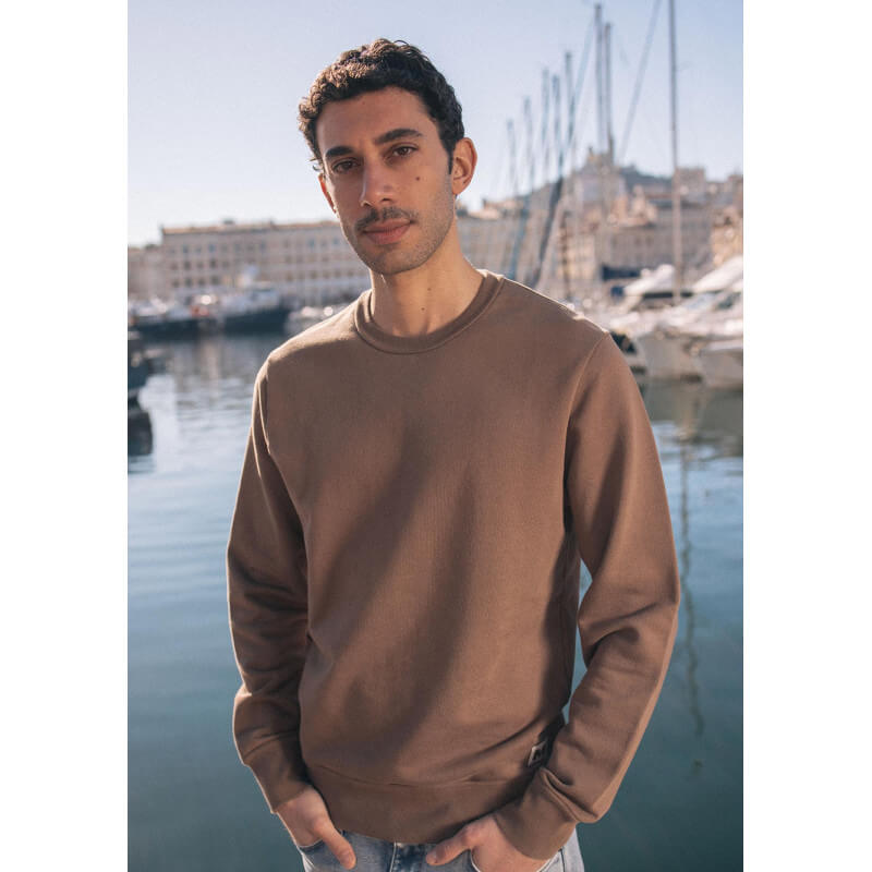 25pe-sweat-homme-gravure-marron-coton-bio-1